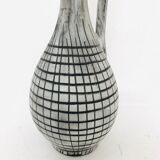 Vintage grey ceramic bud vase, 1970