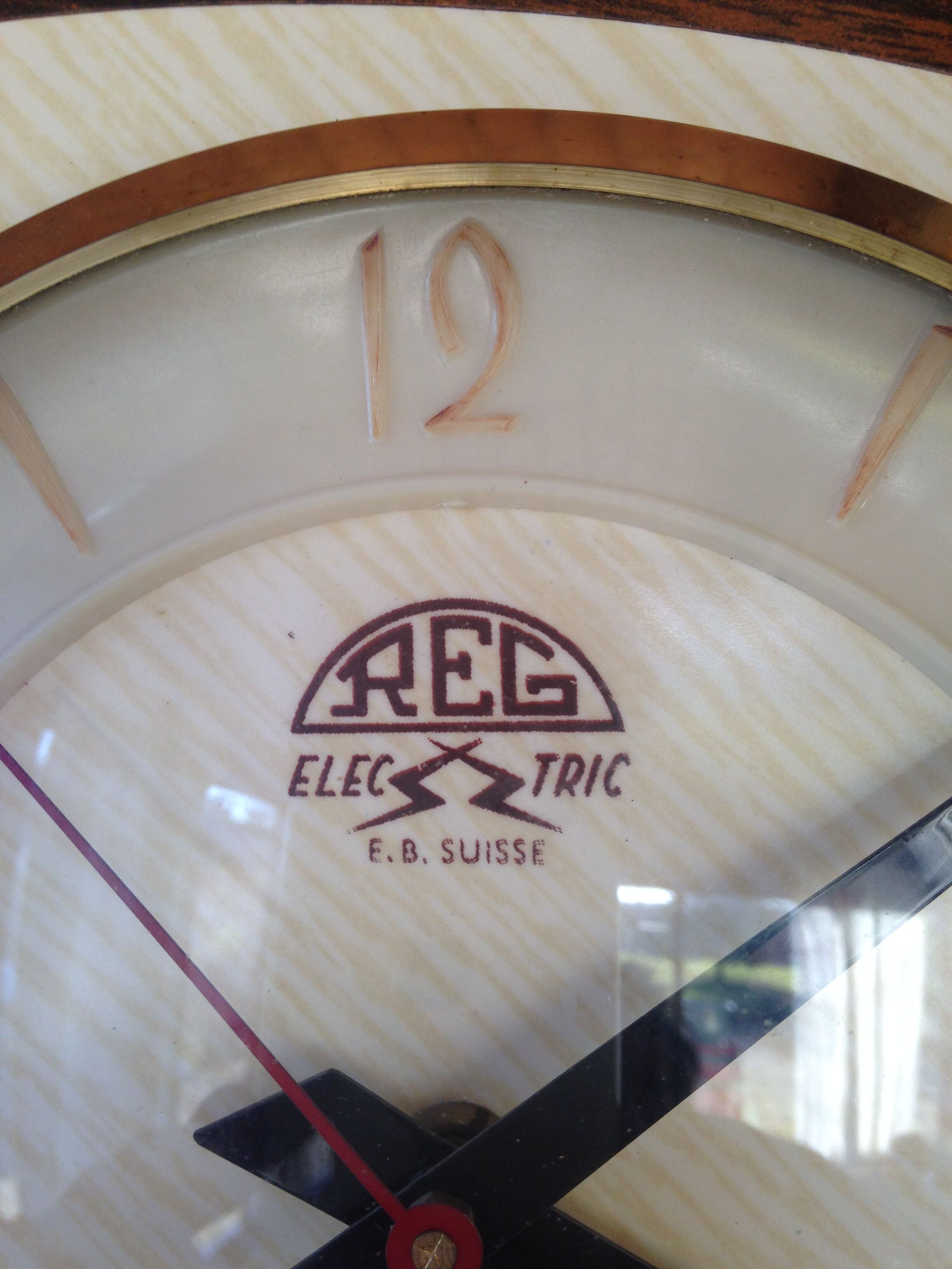 Vintage wall clock in formica 60/70s