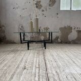 60s glass coffee table