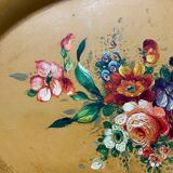 Old painted sheet metal tray