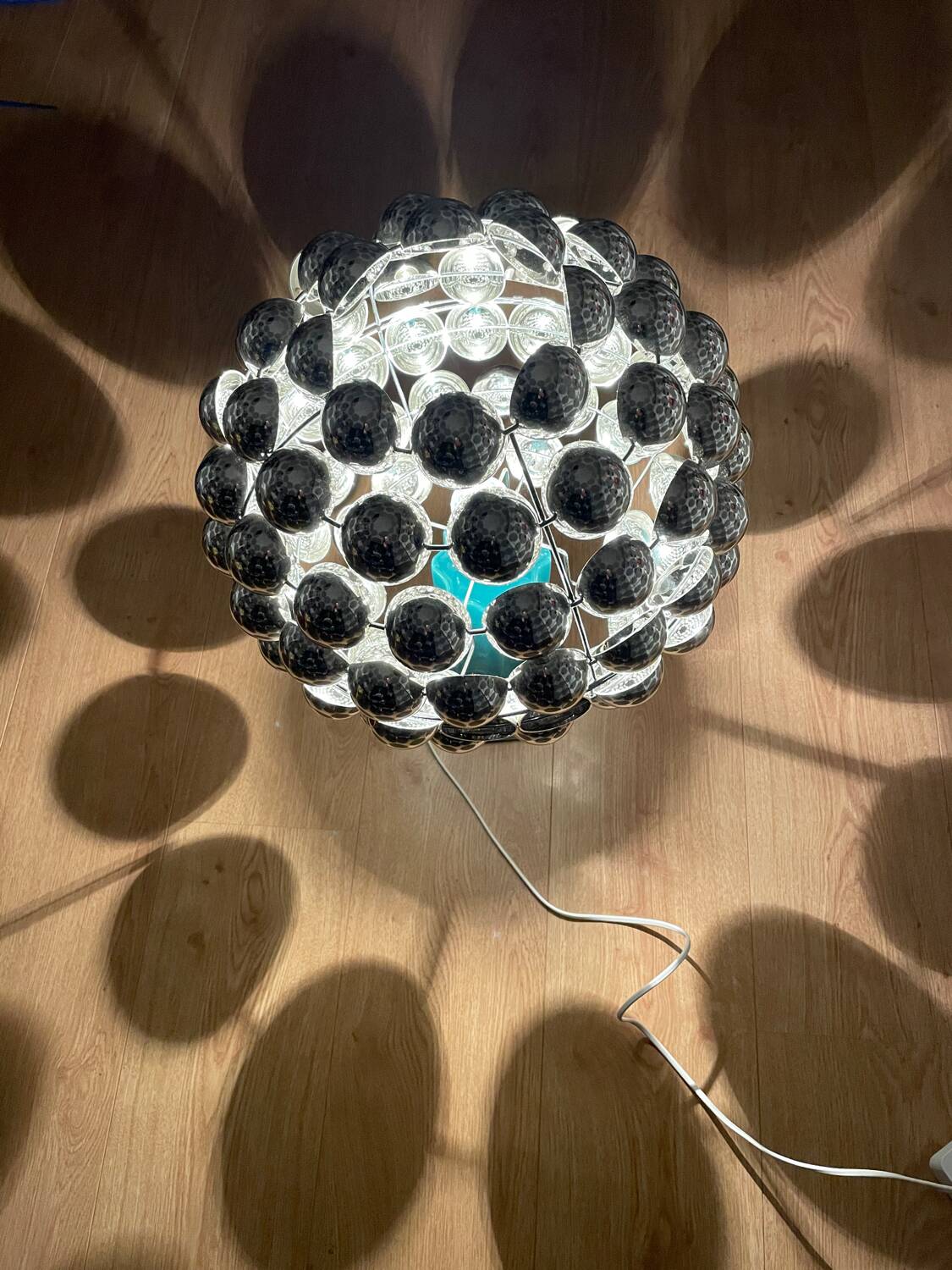 70s chrome kinetic pendant light or lampshade