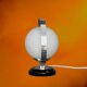 Lampe de table Space Age en opaline et chrome – Années 1970