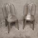 Paire de chaises industrielles métalliques