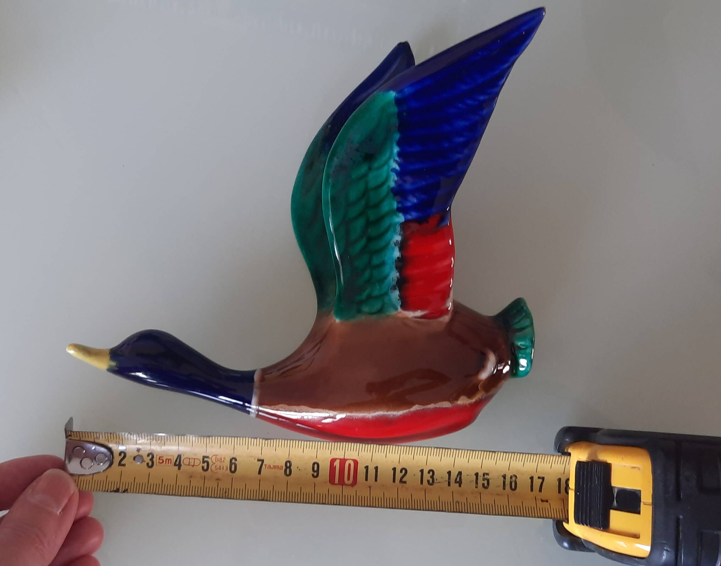 Pair of glazed ceramic wall ducks