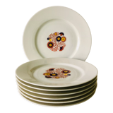 Assiettes plates et son plat de service