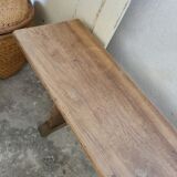 Solid wood bench