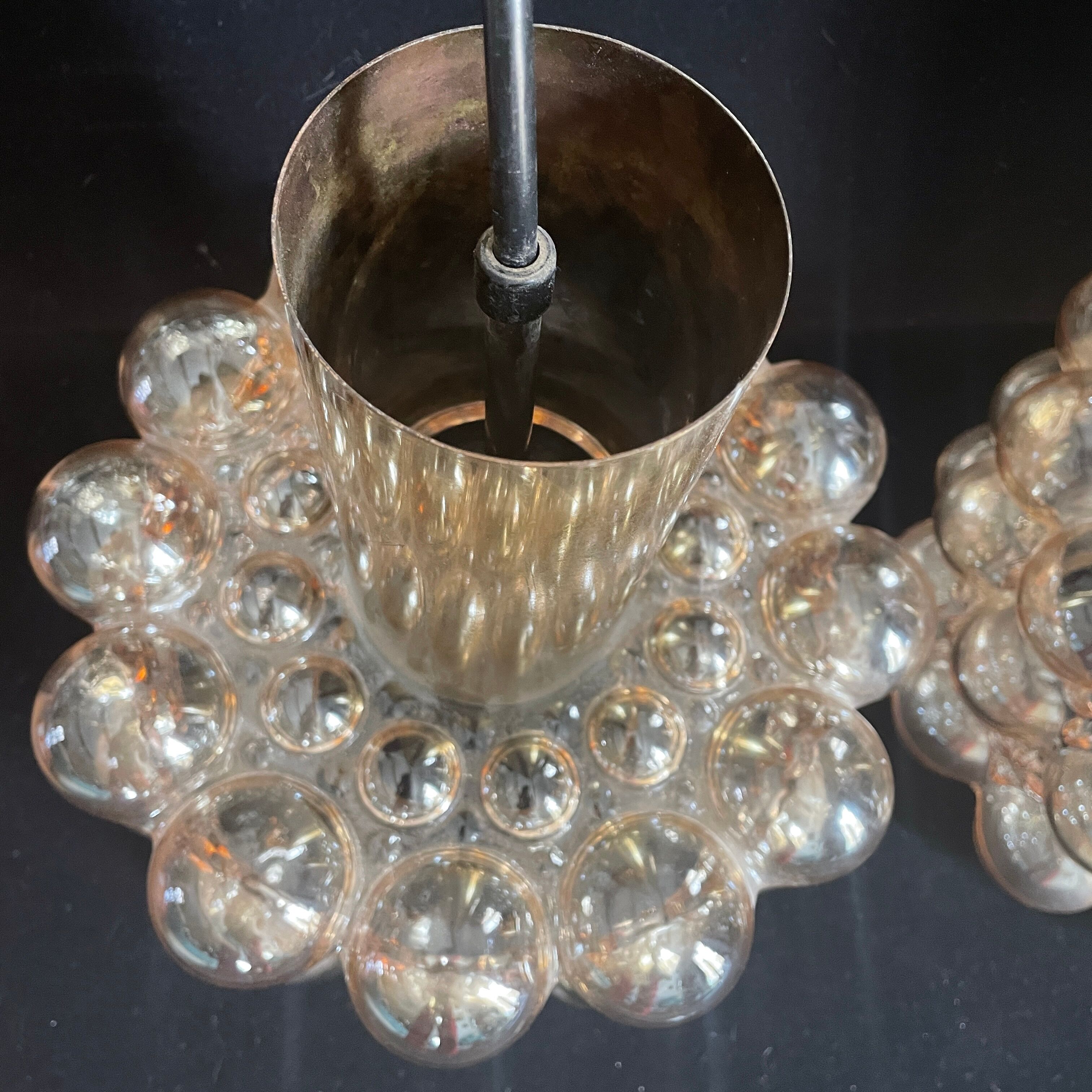 suspension bubble Helena Tynell Limburg glass lamp 1970 design