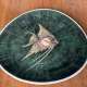 Fish service in glazed earthenware painted by hand signed Le Mao - 1960