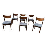 6 Scandinavian rosewood chairs from the 1960s