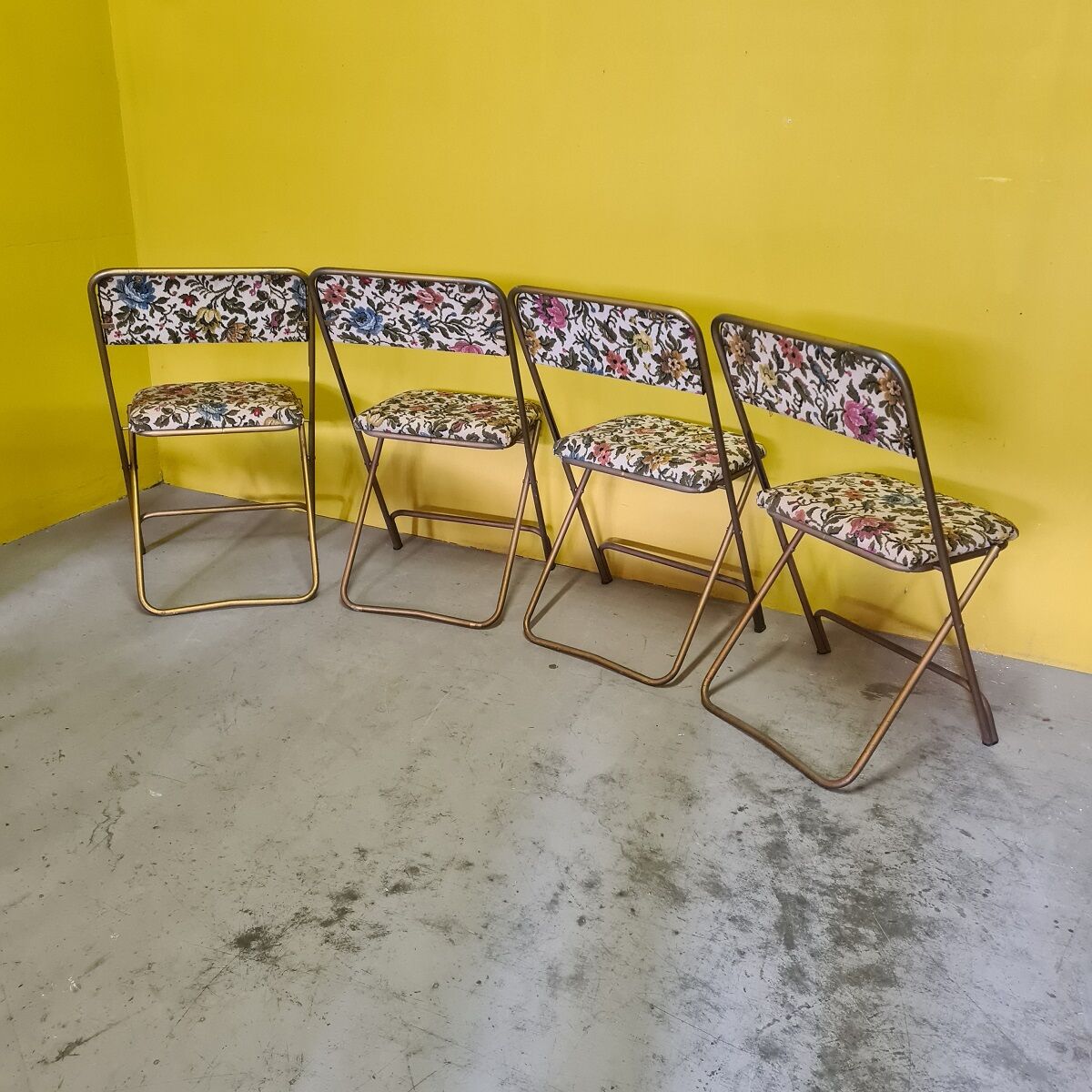 Vintage French Lafuma Chantazur Folding Chairs, from the 1960s.