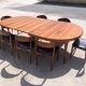 Set Extendable table Ib Kofod Larsen and 8 chairs Jysk for Mobelfabrik 1960