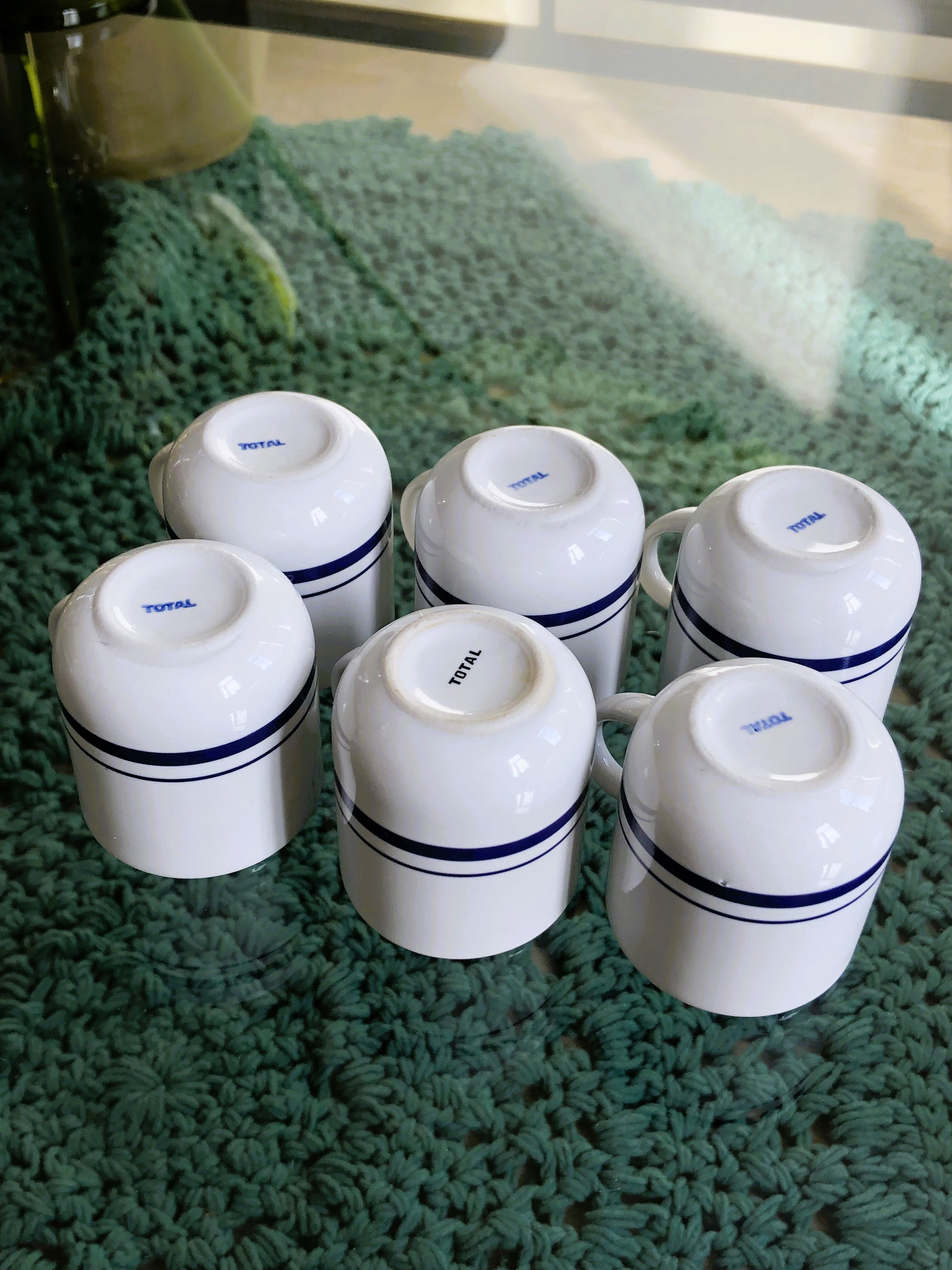 6 cups 'Total' vintage retro