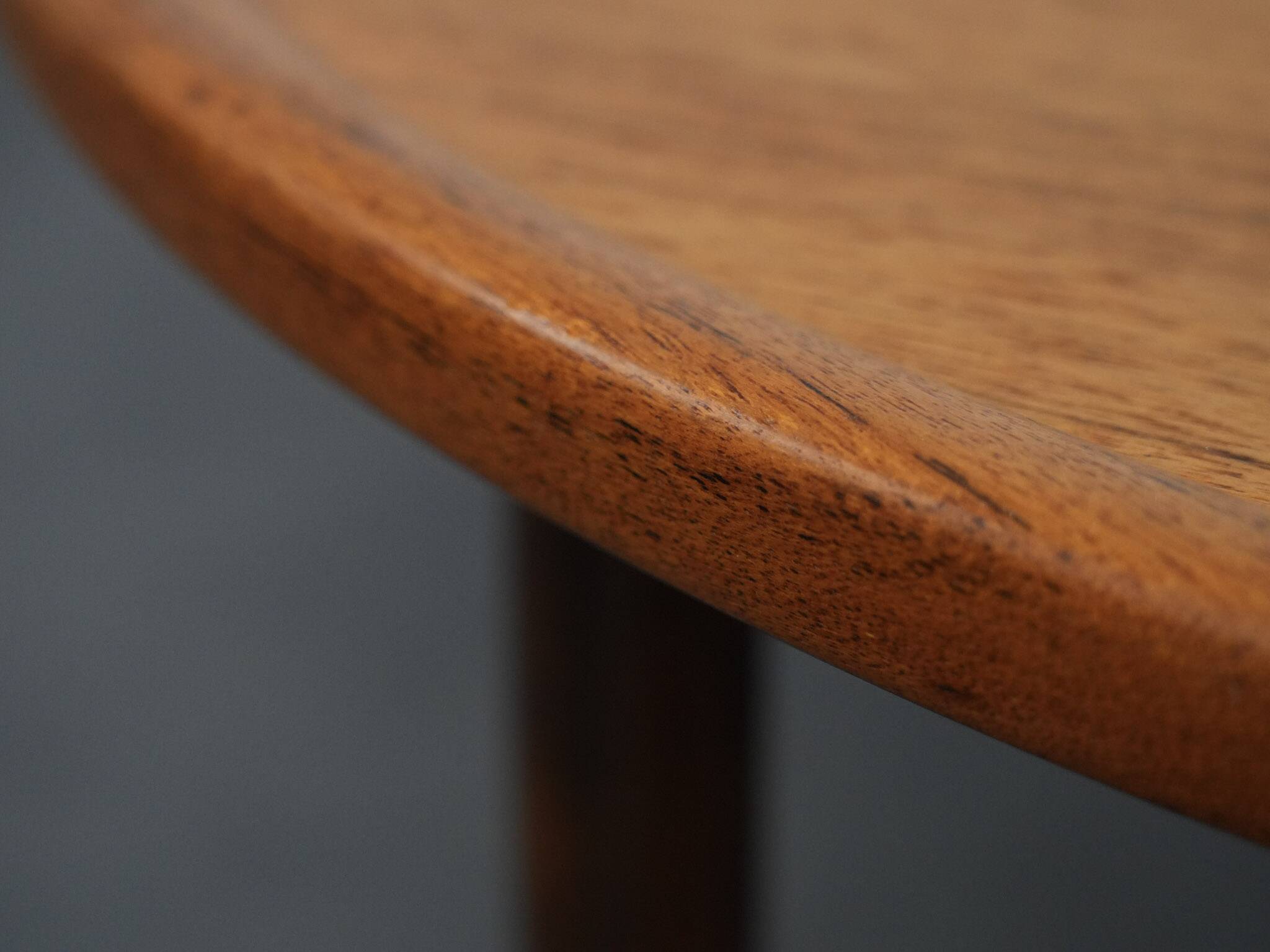 Table basse ronde en teck moderne scandinave, Danemark, années 1960