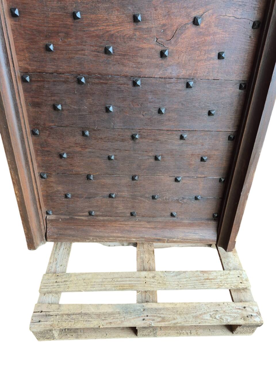 hand-forged studded castle doors + frame from the 1800s/1900s