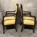 Pair of armchairs catering Empire mahogany 19th
