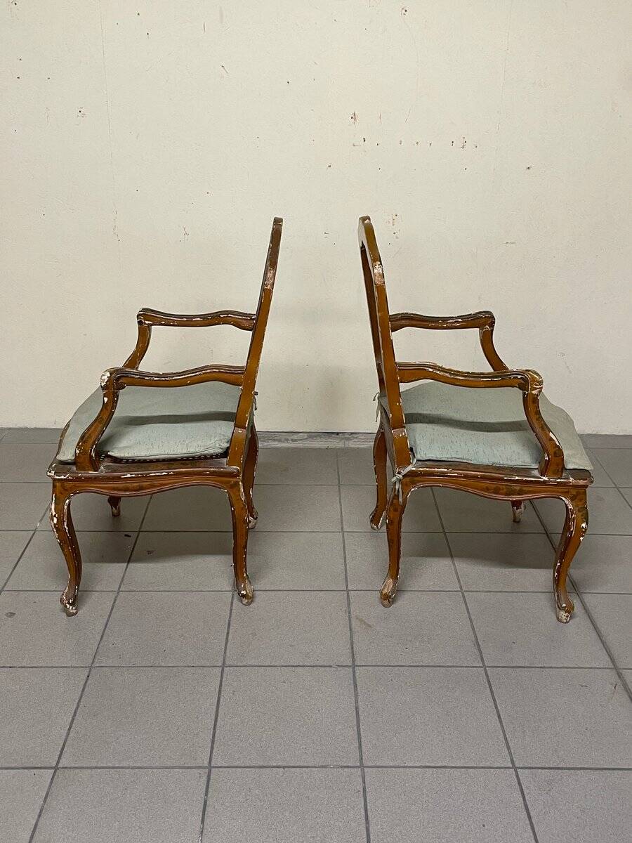 Louis XV armchairs, 18th century, set of 2