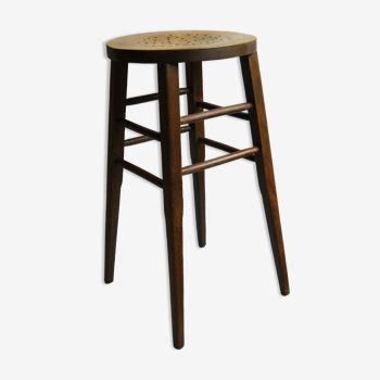 Tabouret d’architecte haut en bois