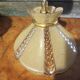 Pair of vintage wall lights in pale yellow granite glass