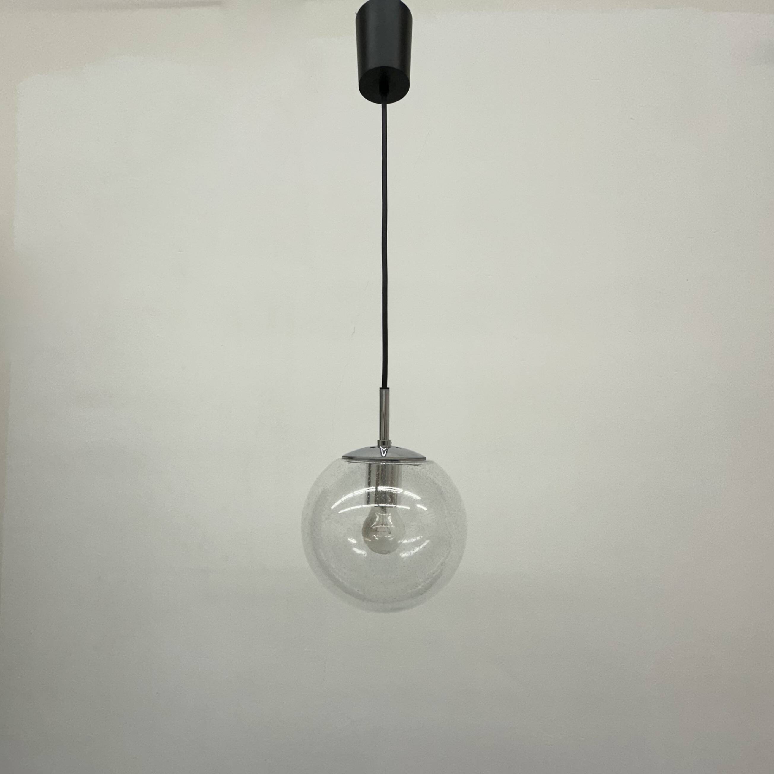 Glashütte Limburg hanging lamp , 1970’s
