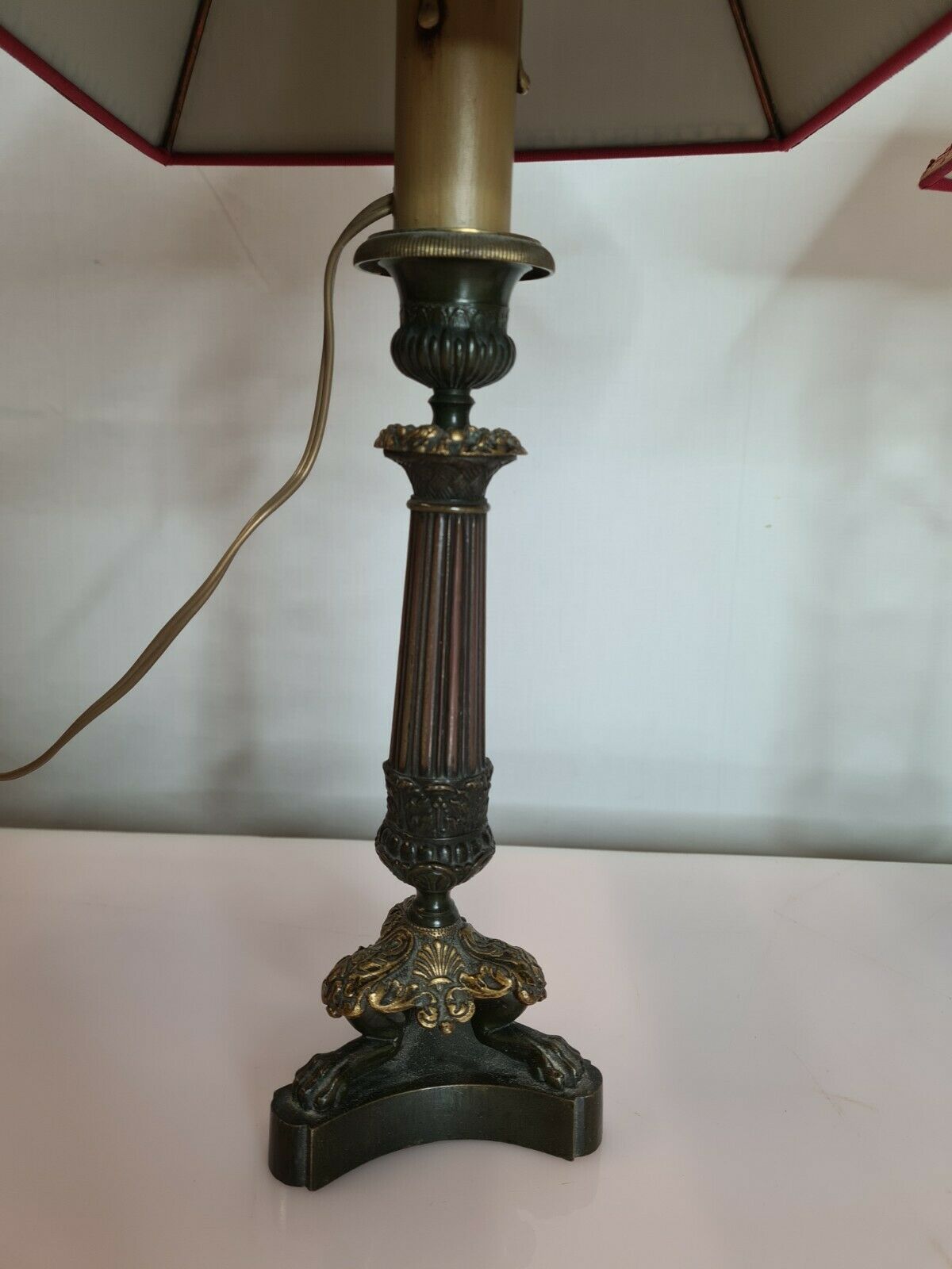 Empire style bronze table lamps