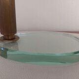 Italian Desk lamp  1950 brass and glass