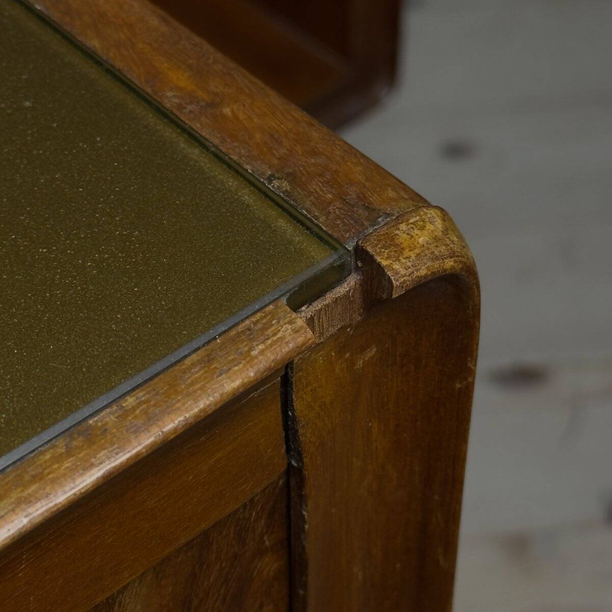 Vintage wooden bedside tables, Italy, 1950s, set of 2.