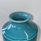 Turquoise blue vase H25.5