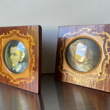 Paire de cadres en bois
