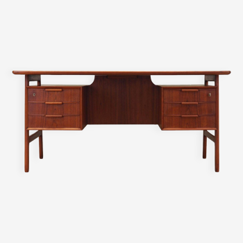 Teak desk, Danish design, 1970s, manufactured by Omann Jun
