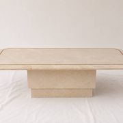 Marble inlaid coffee table, Italian Hollywood Regency style from the 70s.