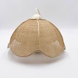 Vintage wicker flower pendant light