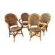 Set de 4 fauteuils en rotin