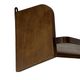 Vintage wooden wall shelve rack bookshelf in oak wood minimalist