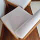 Paire de chauffeuses bois et tissu bouclette