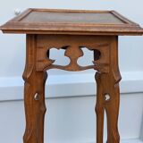 Old large beech saddle from the 1930s for plant holders