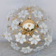 Grace Kelly, Delicious Murano Ceiling Light White Flowers, 1980