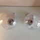 Pair of chrome sconces and crystal globe bubbled by Keuco / vintage 70s