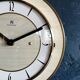Formica vintage clock round silent wall clock "SMI golden maple"