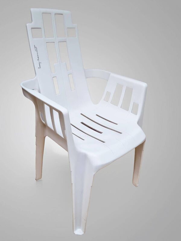 Chaise Boston empilable en plastique par Pierre Paulin pour Henry Massonnet années 1980