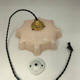 Pink opaline pendant light