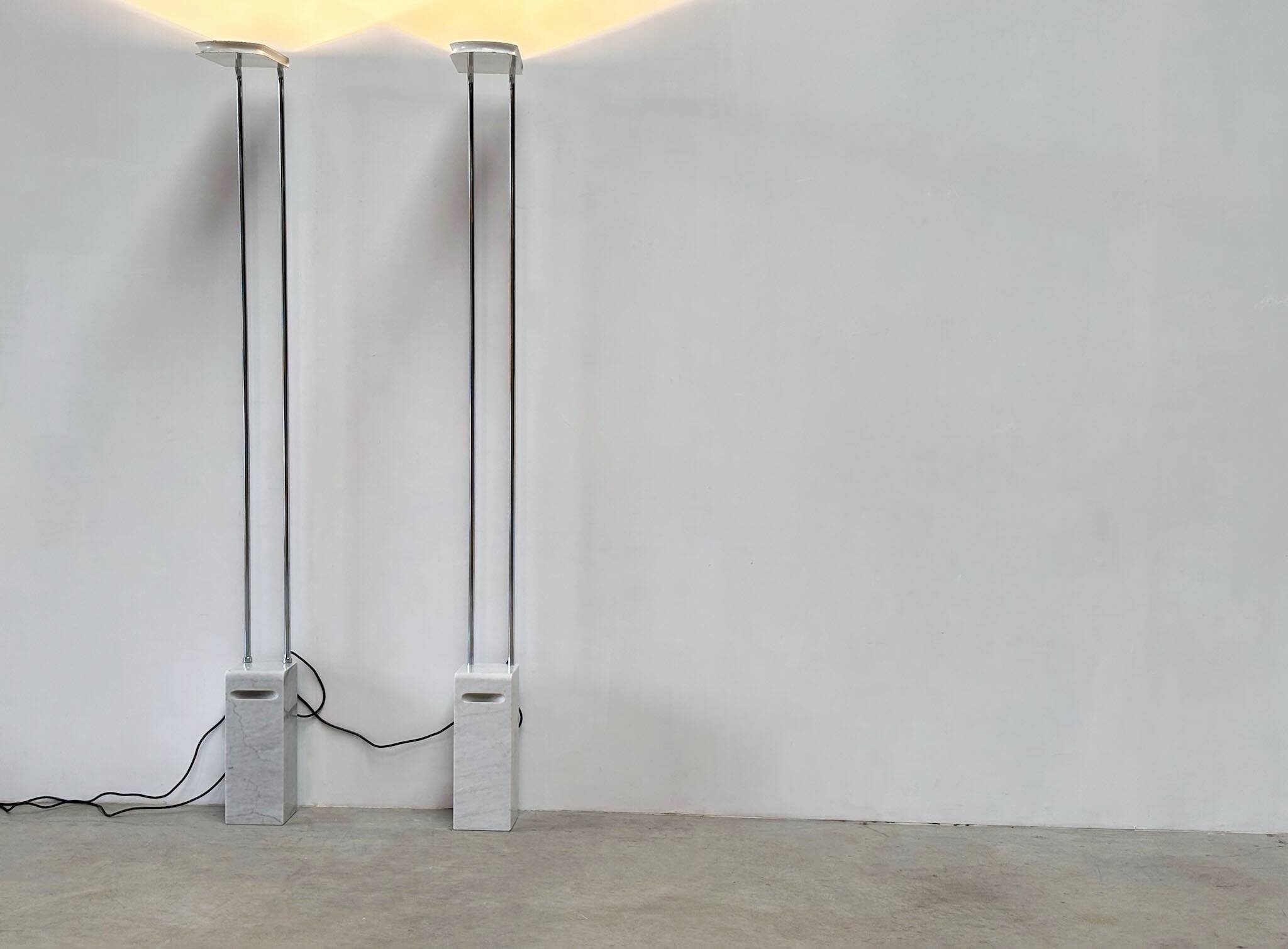 Pair of Skipper floor lamps by Bruno Gecchelin