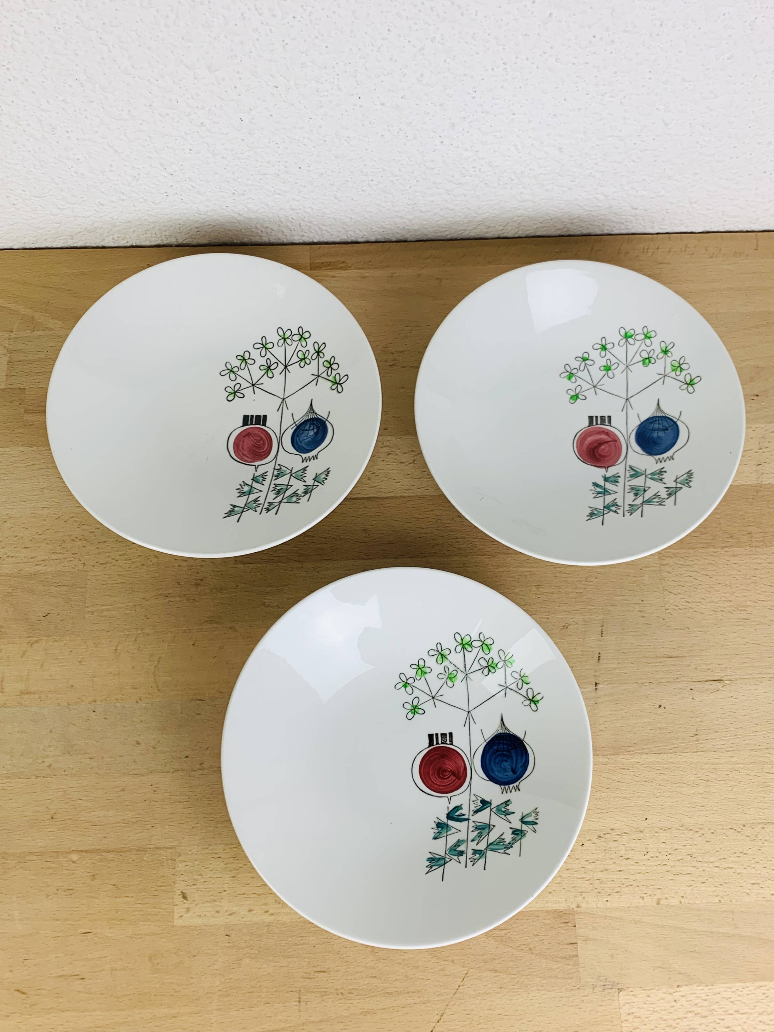 3 Pomona dishes/cups/bowls by Marianne Westman for Rörstrand Sweden