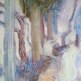 Pastel - Christine Delessert - 72 x 53 cm - blue undergrowth