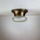 Brass & Murano Glass Ceiling Lamp, Italy, 1960s