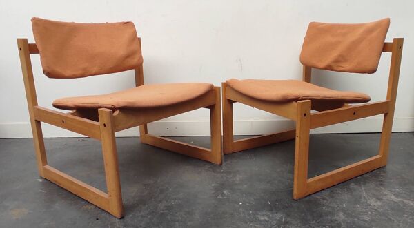 Paire fauteuils SFC 3001 de Michel Mortier  1960