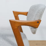 Mid Century Teak Model 42 Dining Chairs by Kai Kristiansen for Schou Andersen, 1960s, Set of 4