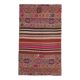 1970s Vintage Turkish Oushak Handmade Wool Cotton Pink Runner Rug 103x171
