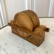 Set of 6 coasters in vintage olive wood 60s
