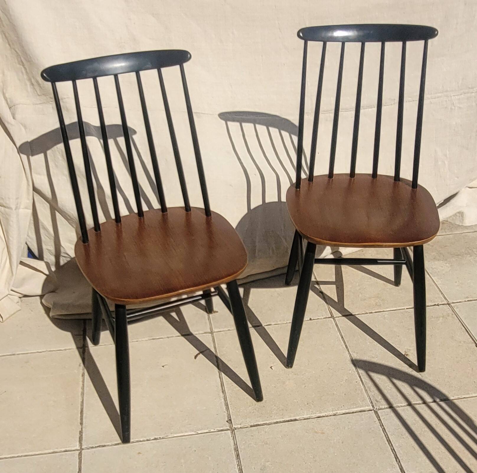 6 Vintage Scandinavian Fanett Chairs by Tapiovaara from the 1960s