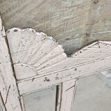 Old arched mirror in Burmese teak